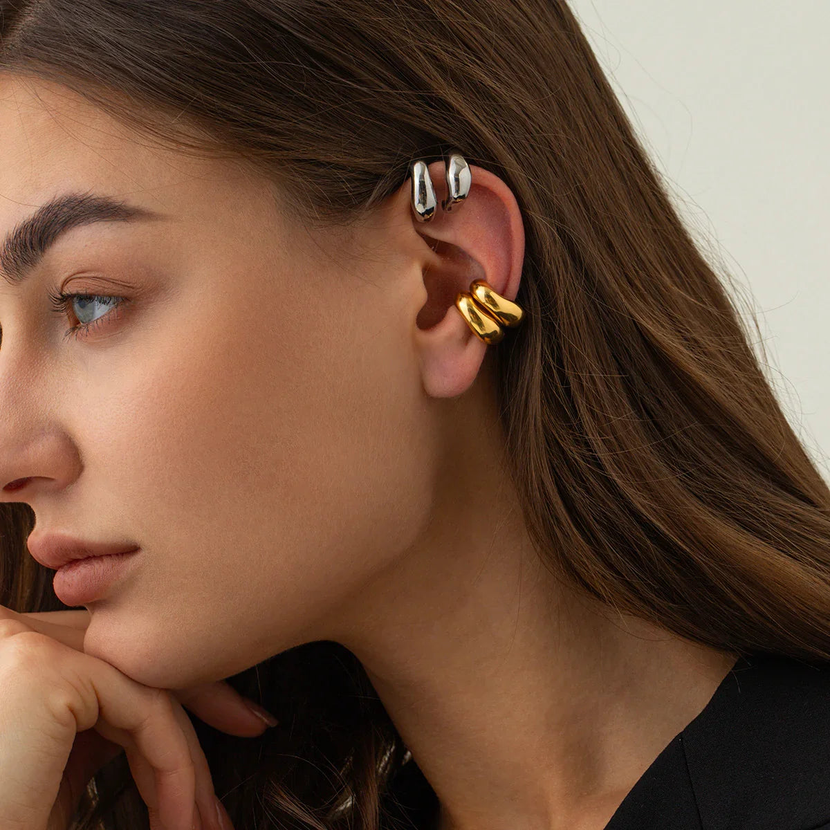 [Royal Vicky]Fabienne Gold Ear Cuffs