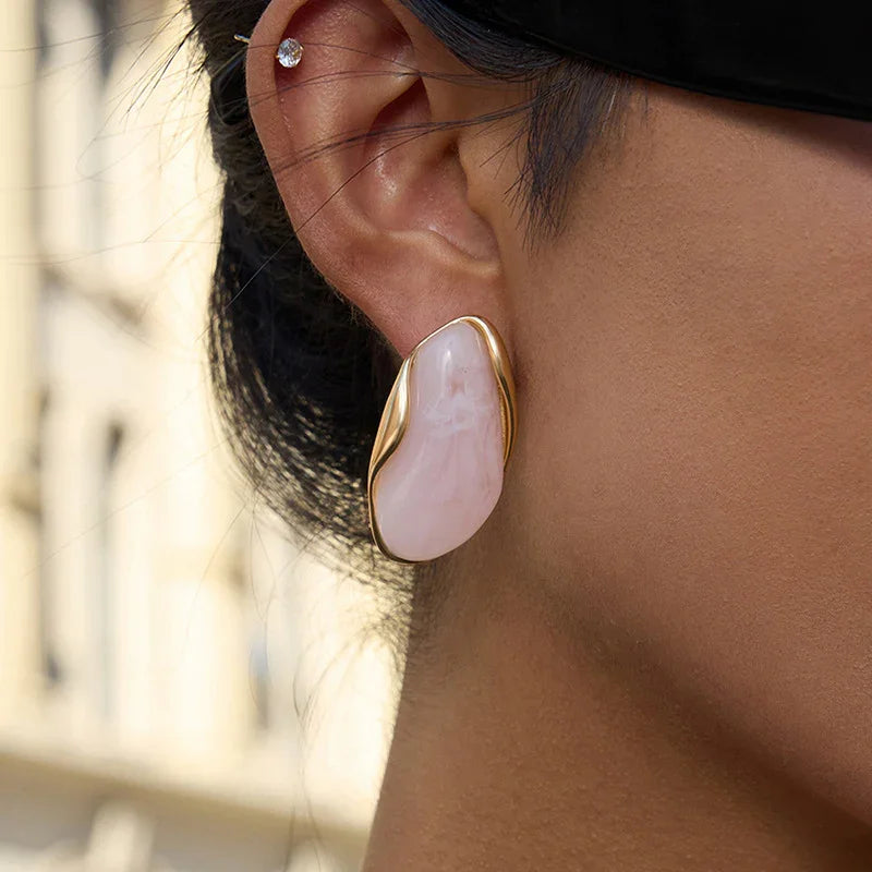 [Royal Vicky]Amelise Polished Gemstone Earrings