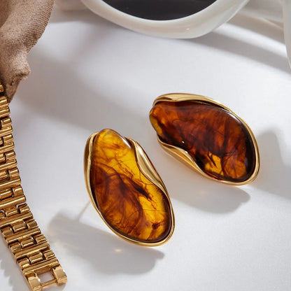 [Royal Vicky]Amelise Polished Gemstone Earrings