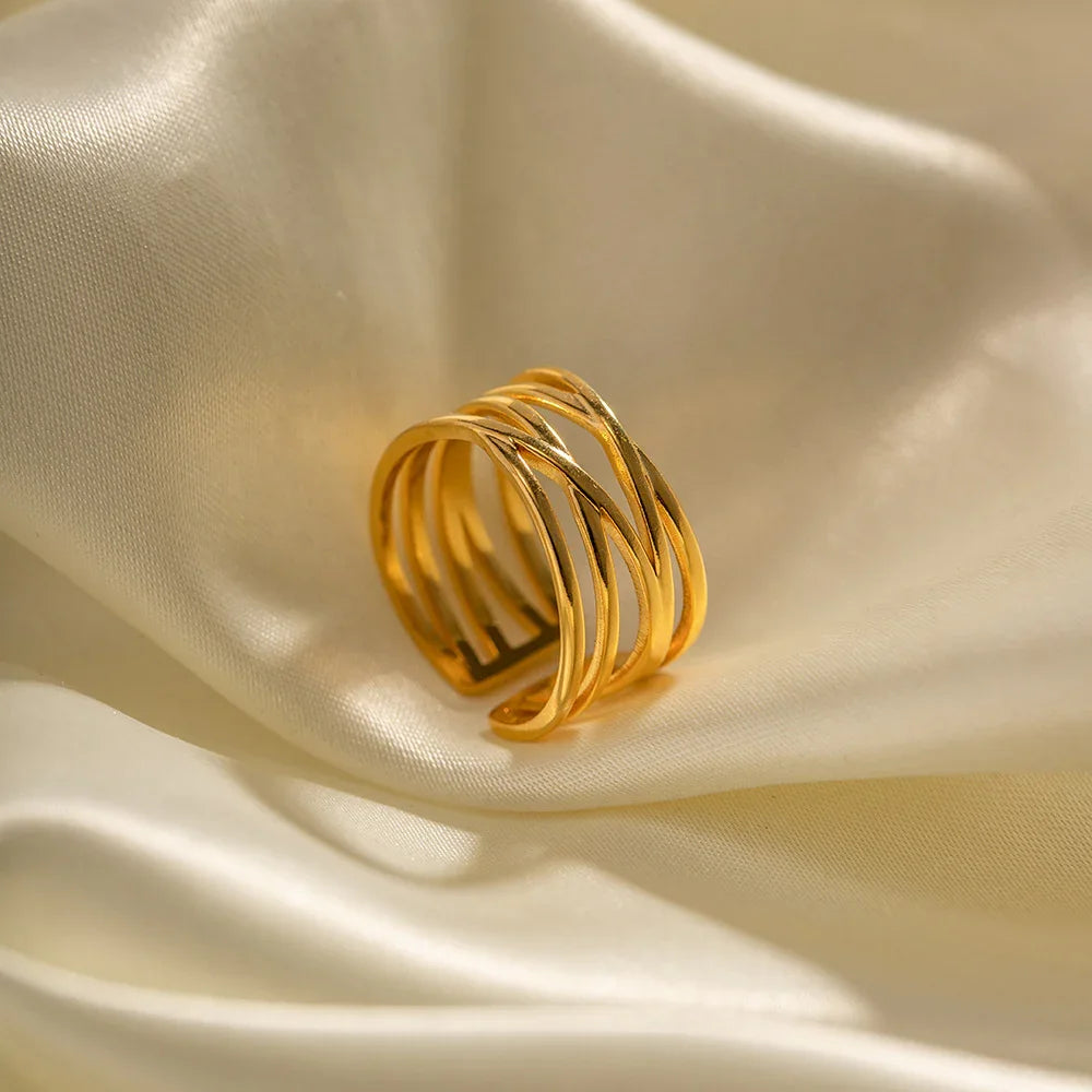 [Royal Vicky]River Gold Ring
