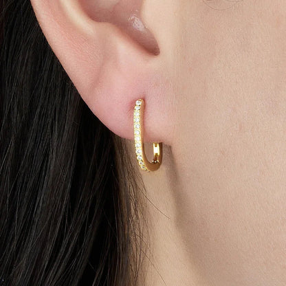 [Royal Vicky]Melissa Oval Hoop Earrings