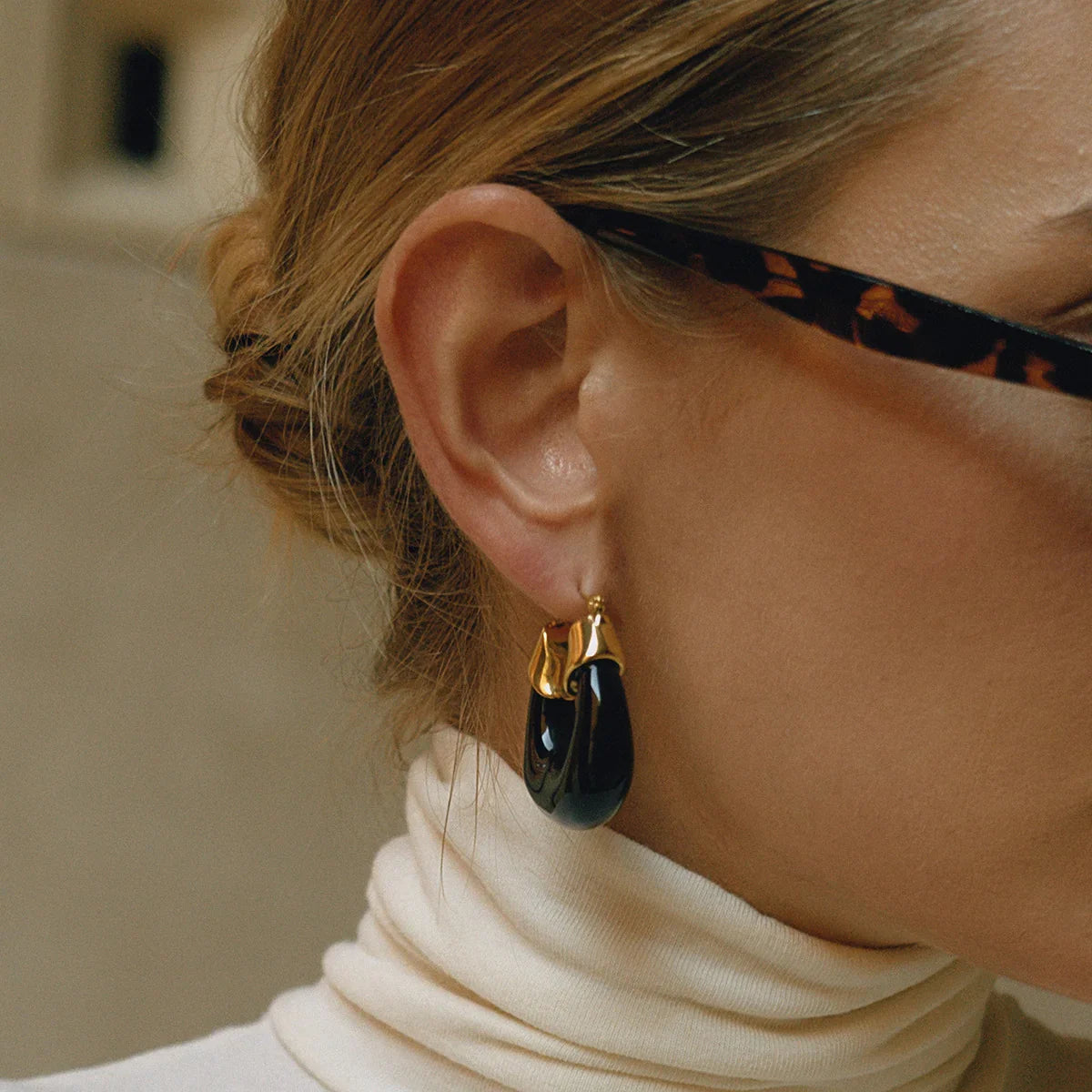 [Royal Vicky]Leighton Chunky Enamel Hoops