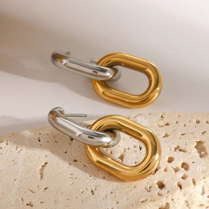[Royal Vicky]Taylor Two Tone Double Hoops