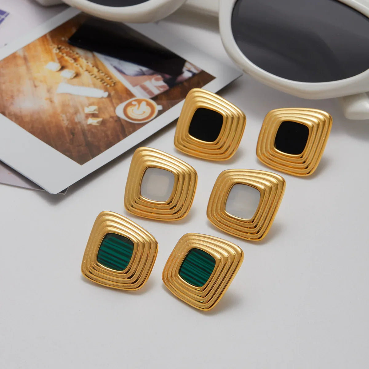 [Royal Vicky]Sylvie Geometric Gold Earrings