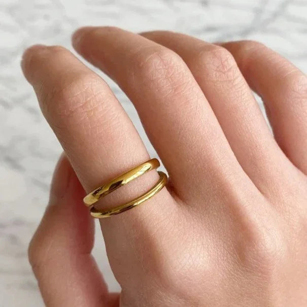 [Royal Vicky]Olivia Layered Gold Ring