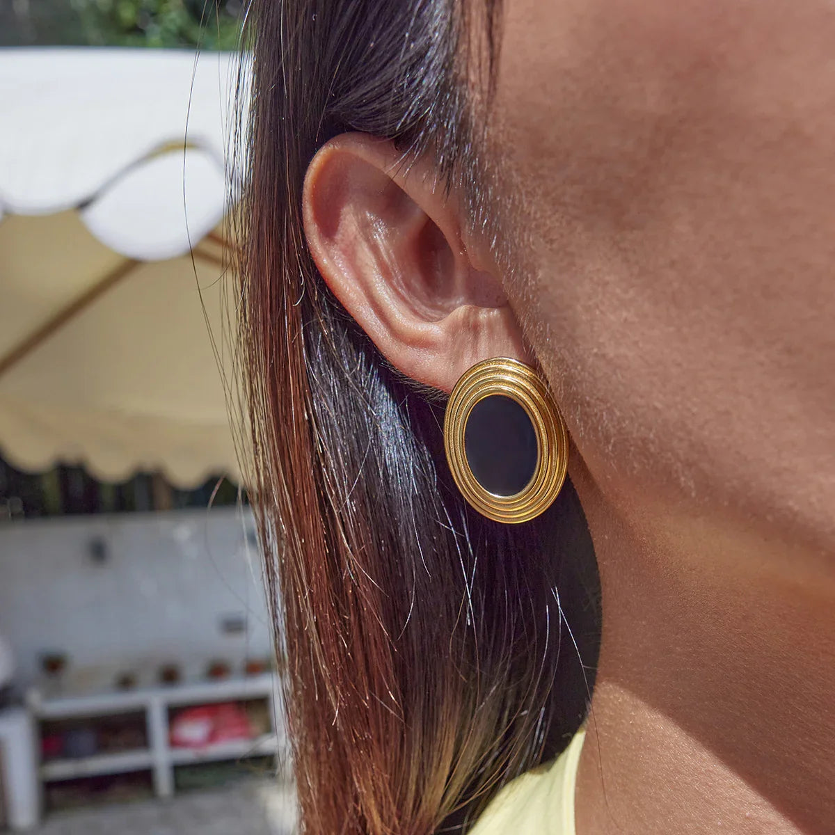 [Royal Vicky]Ruthie Gold Enamel Earrings