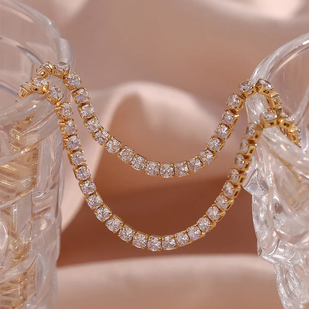 [Royal Vicky]Isolde Diamond Tennis Necklace
