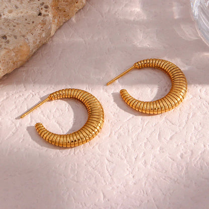 [Royal Vicky]Bailey Hoop Earrings
