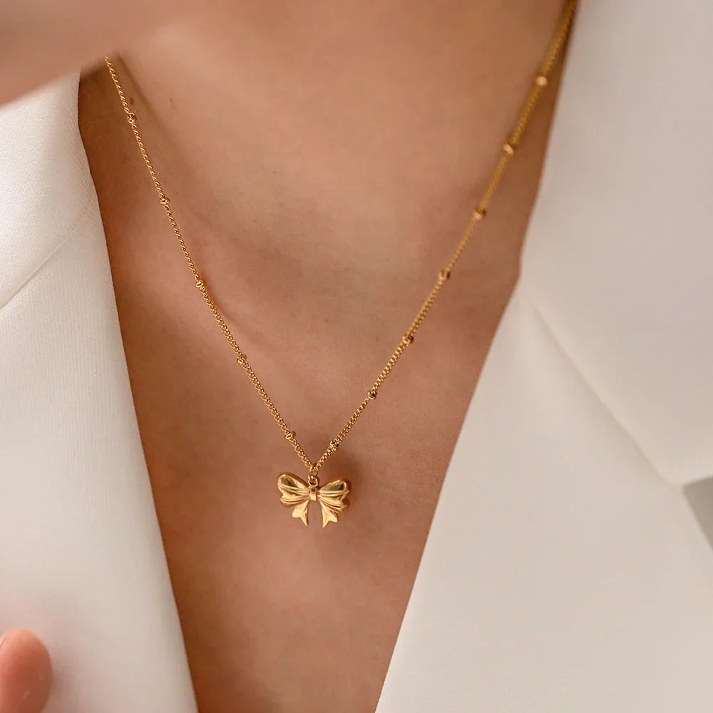 [Royal Vicky]June Bow Necklace