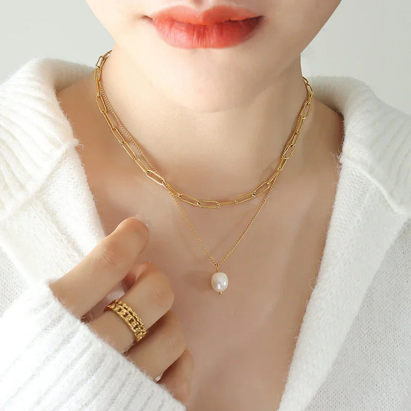 [Royal Vicky]Tropica Freshwater Pearl Necklace