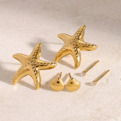 [Royal Vicky]Arielle Ocean-Inspired Earring Bundle
