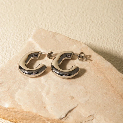 [Royal Vicky]Alera Silver Hoops