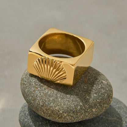 [Royal Vicky]Carlotta Geometric Shell Ring