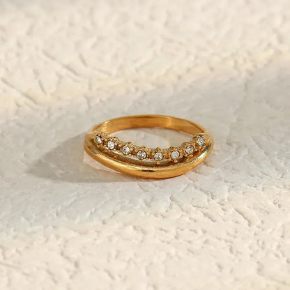 [Royal Vicky]Adeline Diamond Simulant Gold Ring