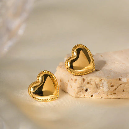 [Royal Vicky]Ruth Heart Gold Earrings