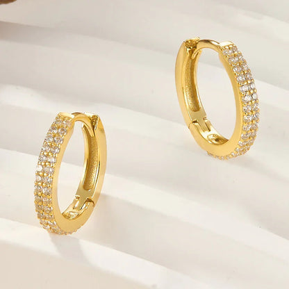 [Royal Vicky]Cathy Paved Hoop Earrings