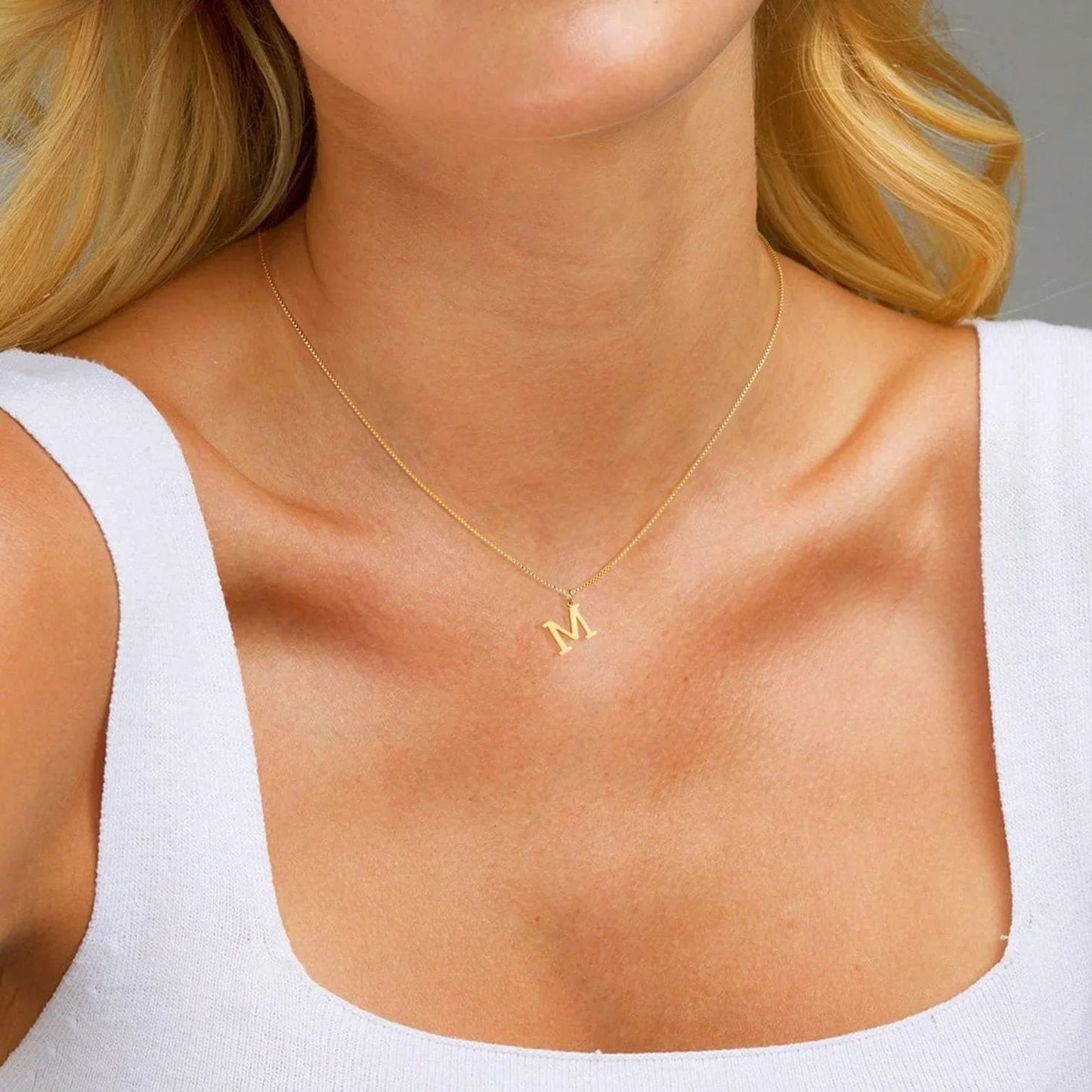 [Royal Vicky]Therese Letter Initial Gold Necklace