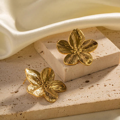[Royal Vicky]Allysa Flower Gold Earrings