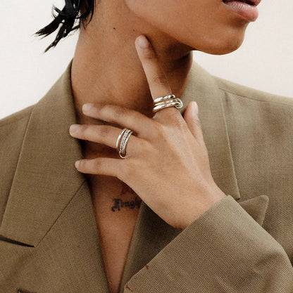 [Royal Vicky]Canaria Stacked Ring