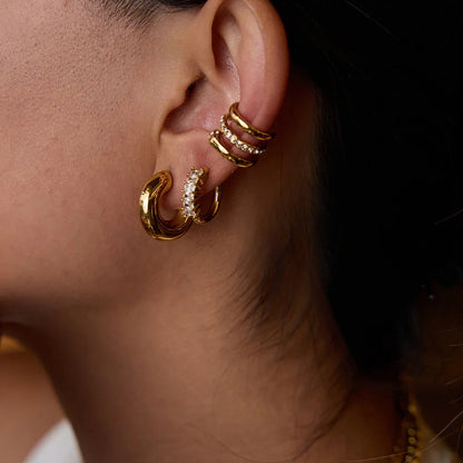 [Royal Vicky]Orielle Staple Gold Earrings Bundle
