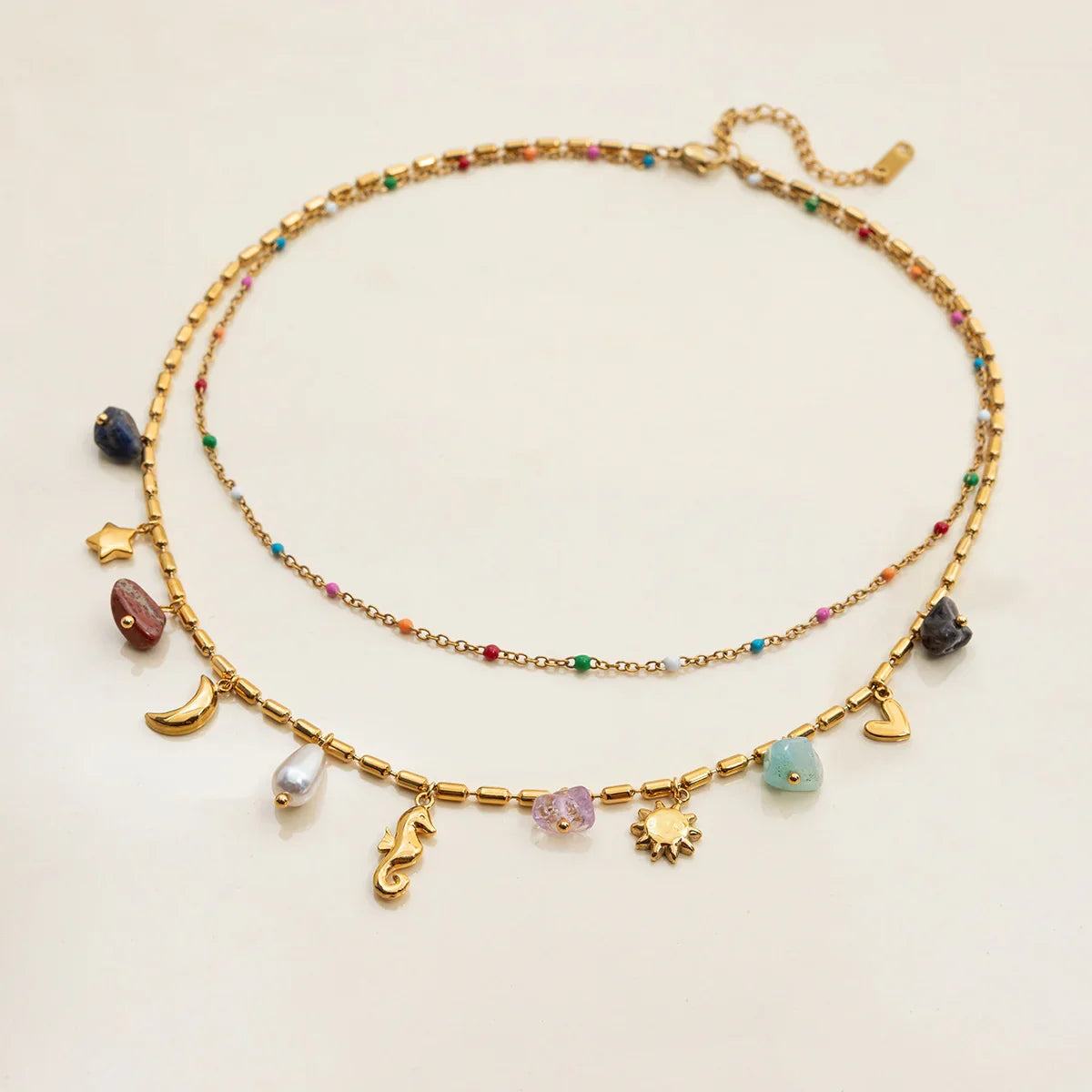[Royal Vicky]Cambria Coastal Charm Layered Necklace