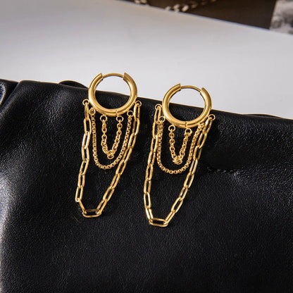 [Royal Vicky]Alaina Link Chain Hoops