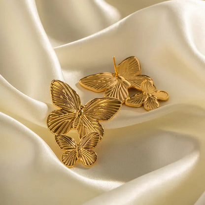 [Royal Vicky]Butterfly Gold Earrings