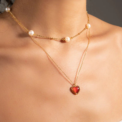 [Royal Vicky]Cecily Gold Heart Necklace