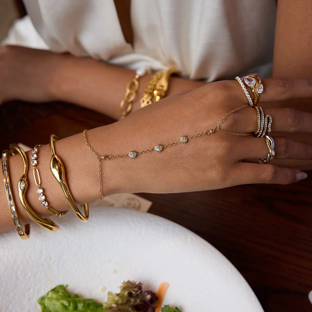 [Royal Vicky]Nerisse Two-Tone Twist Ring