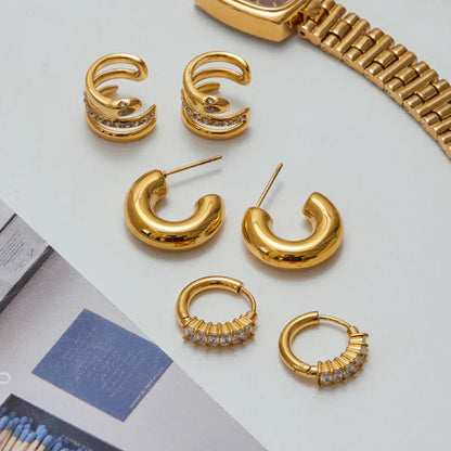 [Royal Vicky]Orielle Staple Gold Earrings Bundle