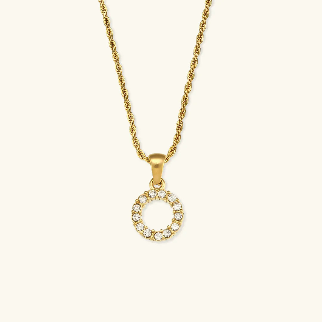 [Royal Vicky]Maeve Letter Initial Diamond Necklace