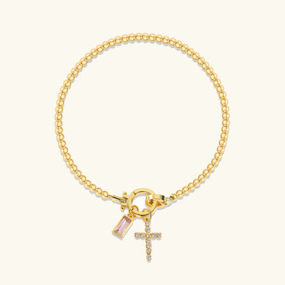 [Royal Vicky]Amalia Birthstone Cross Bracelet