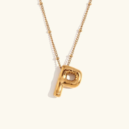 [Royal Vicky]Balloon Gold Initial Necklace