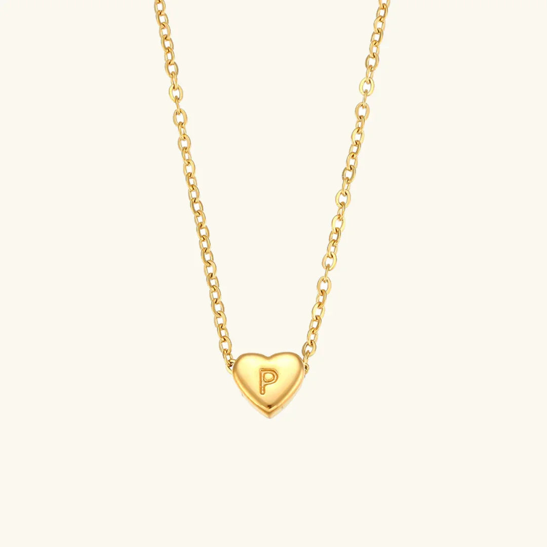 [Royal Vicky]Heart Initial Gold Necklace