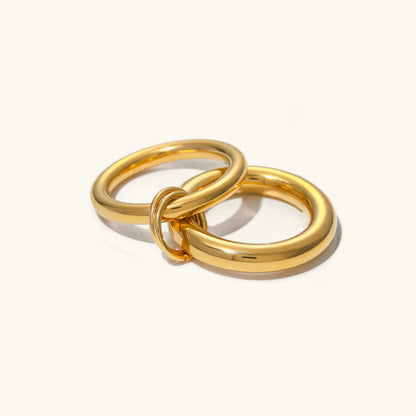 [Royal Vicky]Dune Stacked Gold Ring