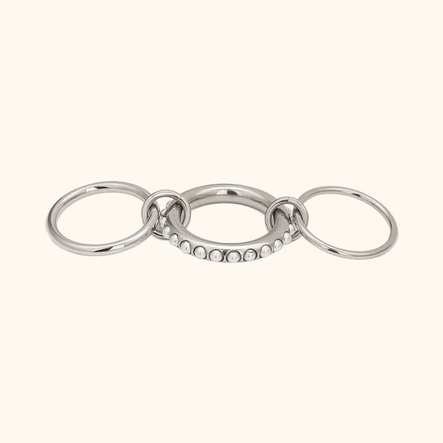 [Royal Vicky]Mikayla Stacked Freshwater Pearl Ring