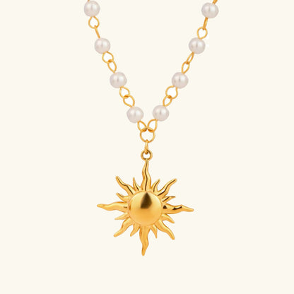 [Royal Vicky]Apollo Sun Pearl Necklace