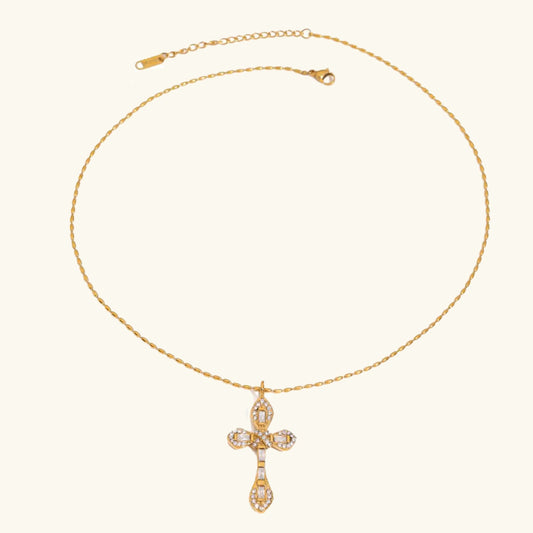 [Royal Vicky]Olea Diamond Crucifix