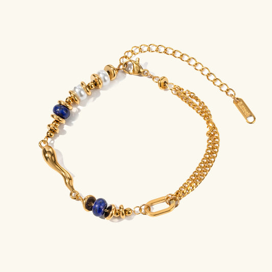 [Royal Vicky]Quintessa Layered Chain Pearl Bracelet