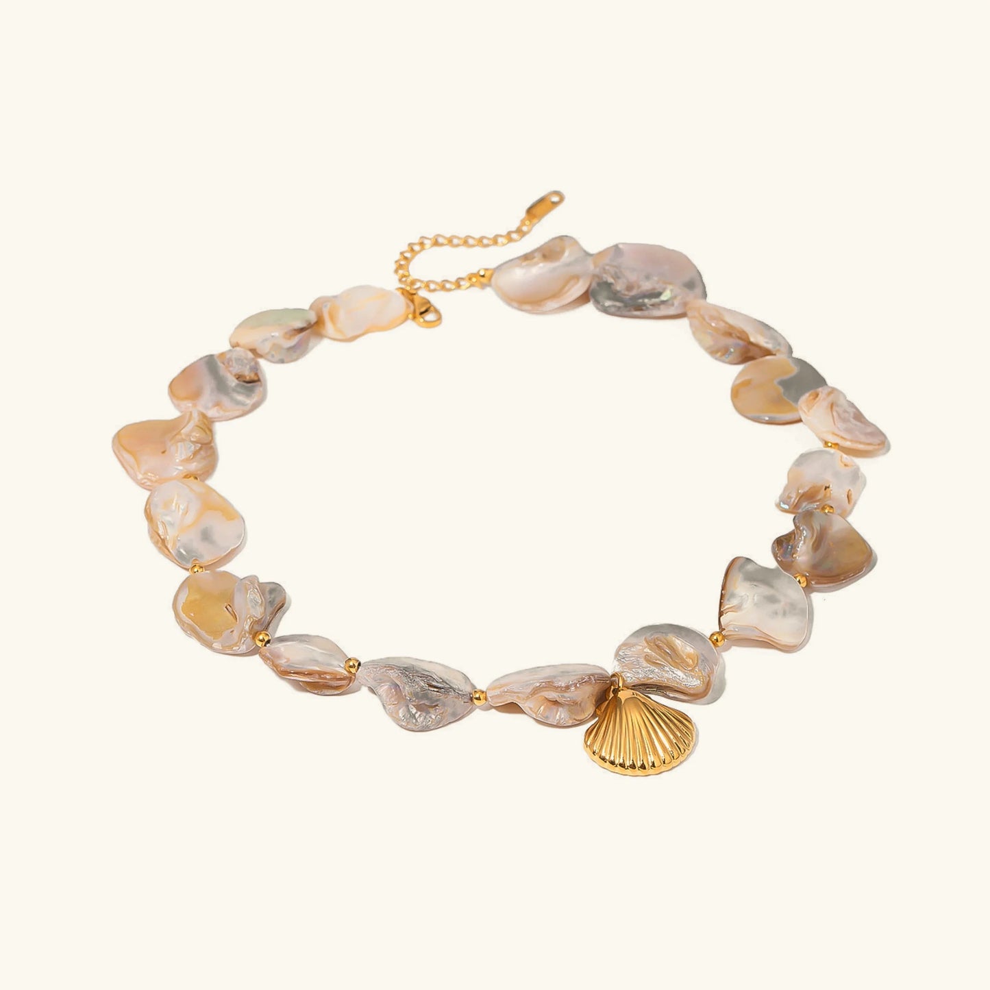 [Royal Vicky]Aquamarine Seashell Necklace