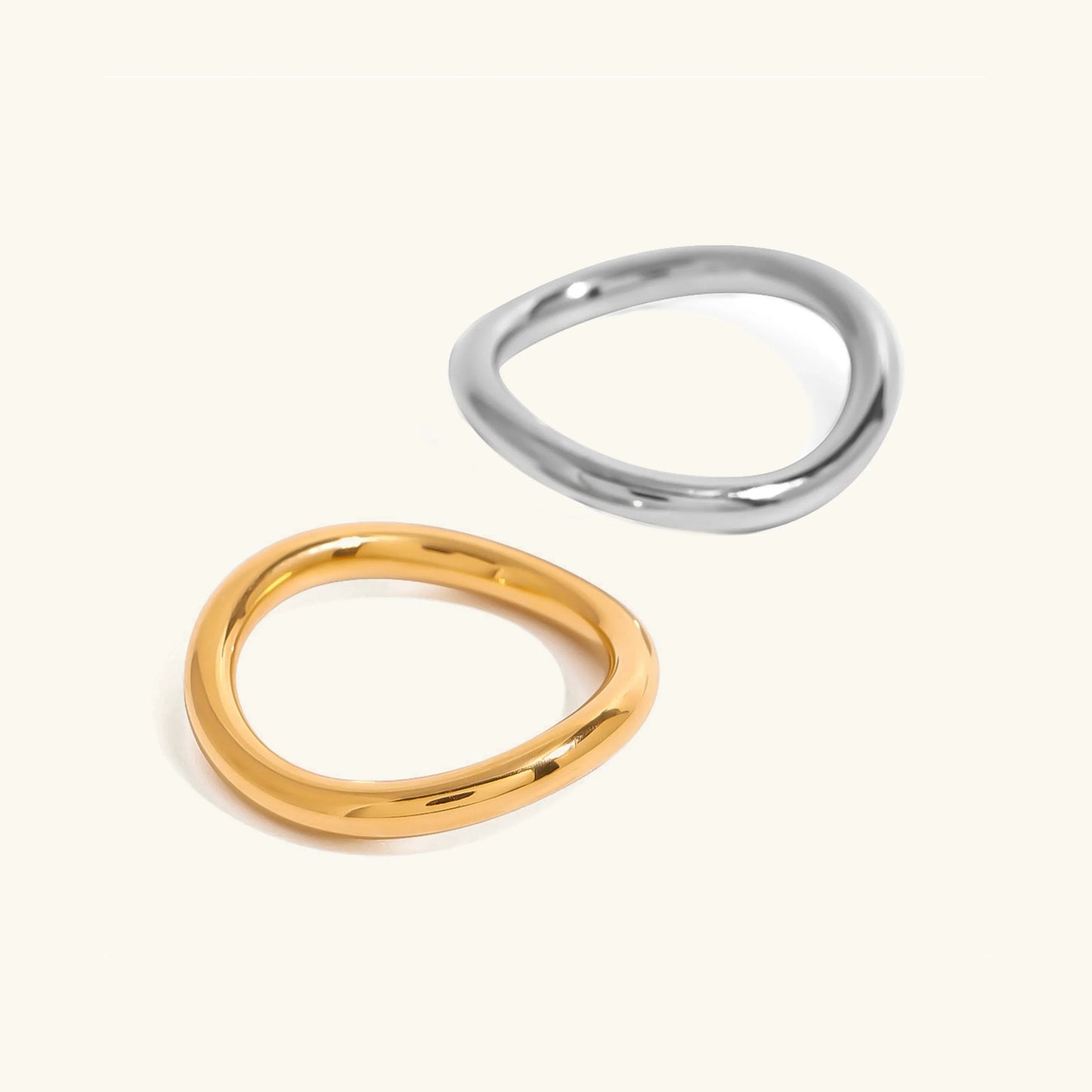 [Royal Vicky]Miley Gold & Silver Layered Rings