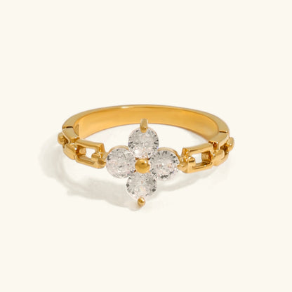 [Royal Vicky]Clestine Diamond Petal Ring