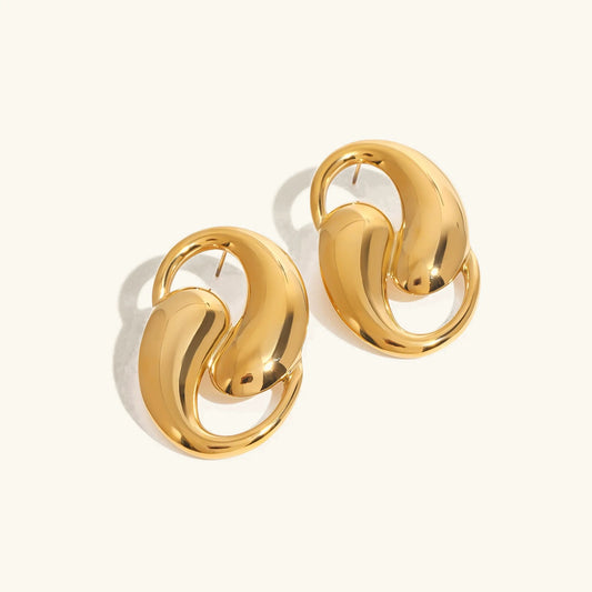 [Royal Vicky]Dansley Water Drop Gold Earrings