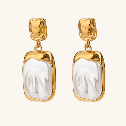 [Royal Vicky]Brittany Freshwater Pearl Slate Earrings