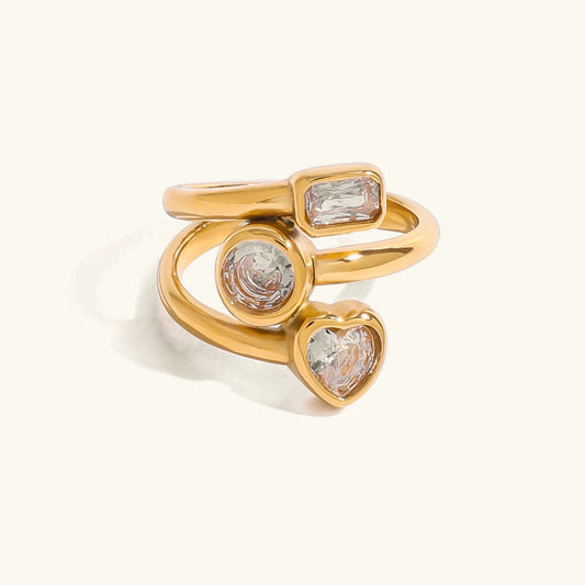 [Royal Vicky]Amelina Layered Diamond Ring