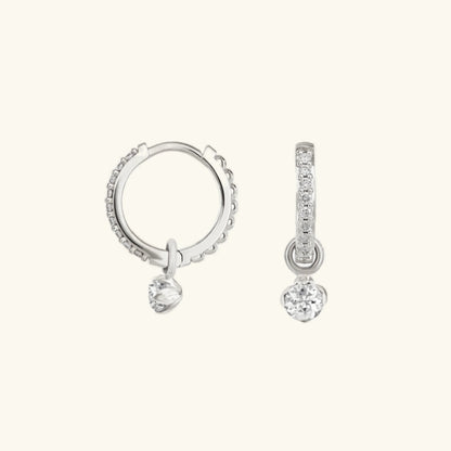 [Royal Vicky]Blake Reversible Diamond Hoops