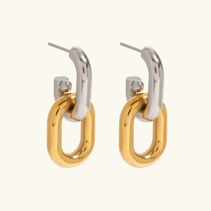 [Royal Vicky]Taylor Two Tone Double Hoops