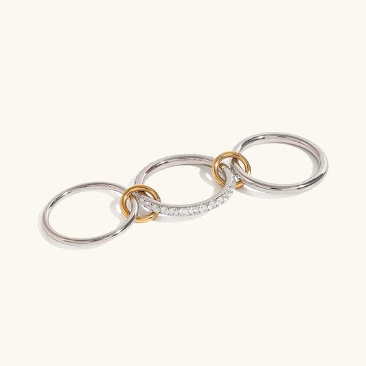 [Royal Vicky]Desiree Stacked Diamond Ring
