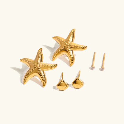 [Royal Vicky]Arielle Ocean-Inspired Earring Bundle
