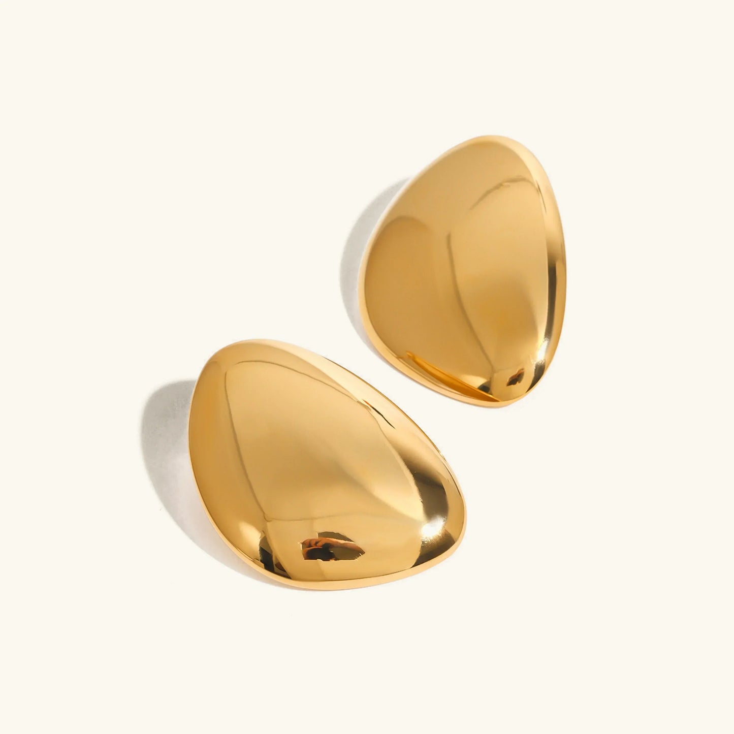 [Royal Vicky]Carrie Chunky Bean Gold Earrings